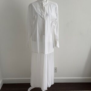 Zara white Long Sleeve maxi dress.